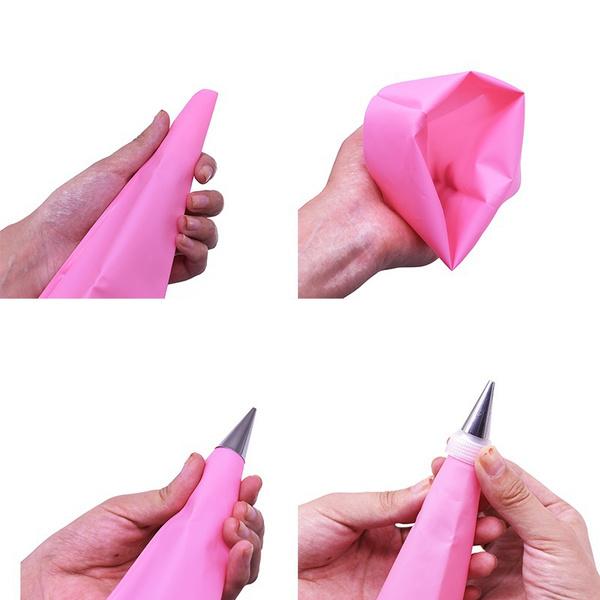 1153 Cake Decorating Nozzle with Piping Bag (Pack of 6) - SkyShopy 1153 Cake Decorating Nozzle with Piping Bag (Pack of 6) - SkyShopy